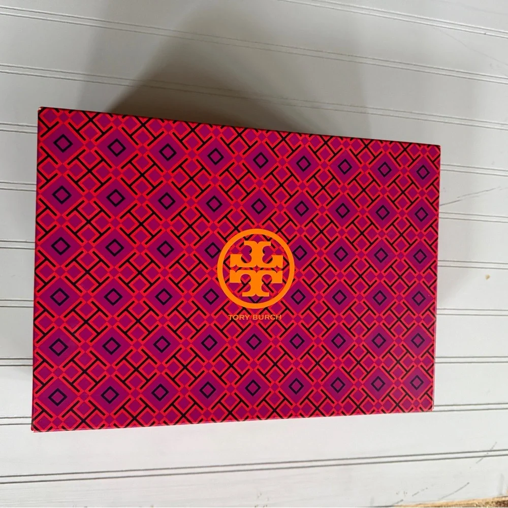 Tory Burch Mignon Braided Ankle Strap Sandals Tan Leather Gold Accents Size 8
